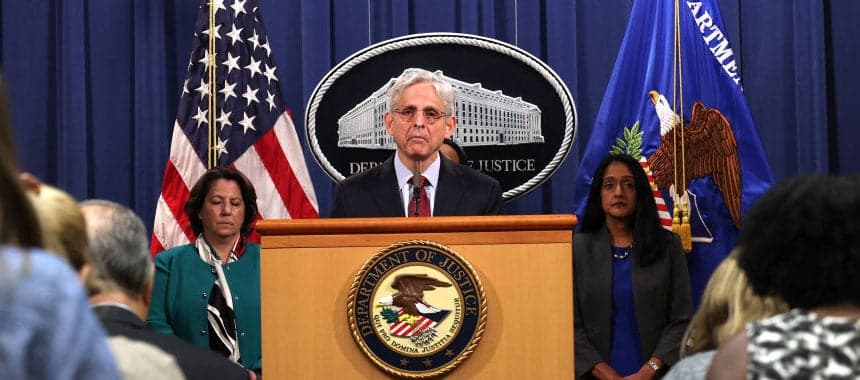 Cover Image for Merrick Garland Weaponizes DOJ on Voting
