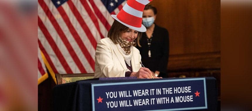 Cover Image for Absurd Pelosi Remasks the House, GOP Revolt Brews