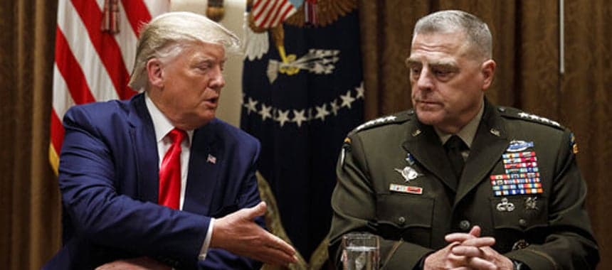 Cover Image for Anti-Trump Hacks Hail General Milley as Hero Saving Republic