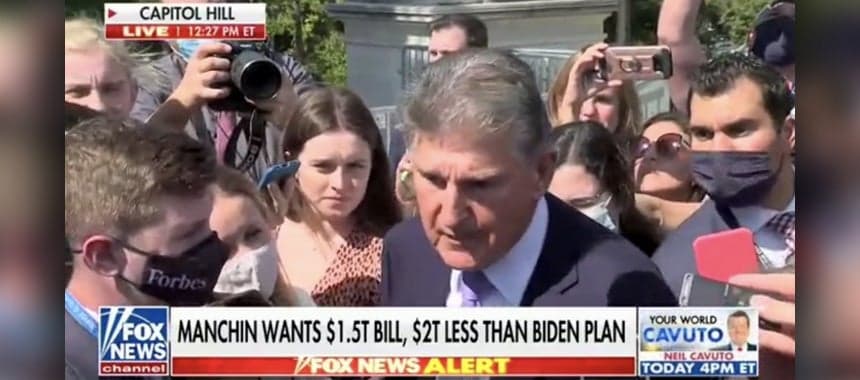 Cover Image for Joe Manchin Says He Won’t Go Higher Than $1.5 Trillion