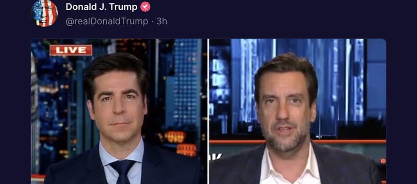 Cover Image for Trump ReTruths Clay on Jesse Watters