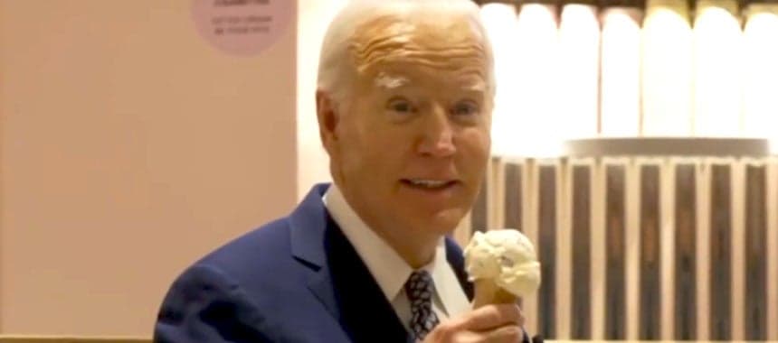 Cover Image for C&B Poll: Was Biden’s Ice Cream Cone Photo-Op Weird?