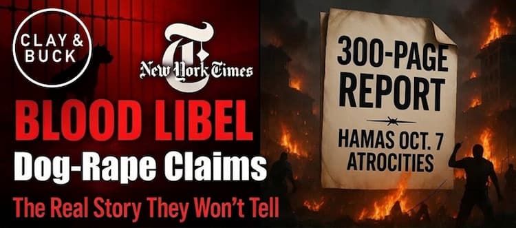 NYT Pushes Dog-Rape Blood Libel While 300-Page Report Exposes Hamas' Oct. 7 Atrocities