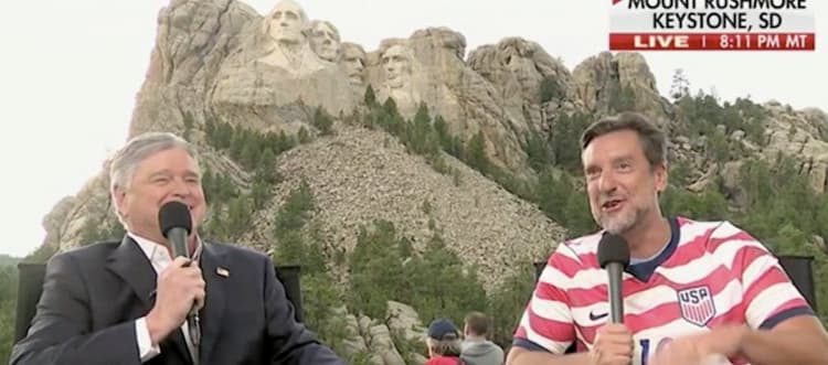 Clay Celebrates 4th of July at Mt. Rushmore