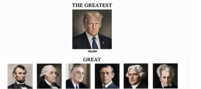 Cover Image for Trump Posts List of Presidents Ranked