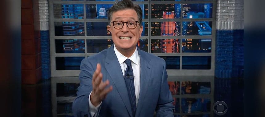 Cover Image for Enraging! Colbert Compares January 6th Selfie-Takers to Taliban