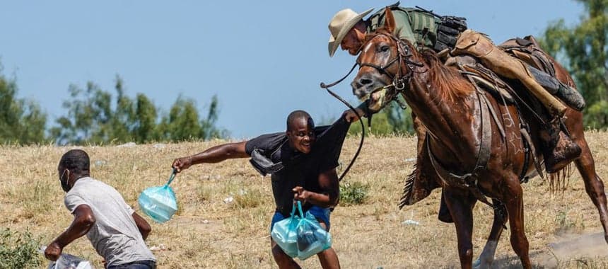 Cover Image for In Response to Hoax Story, Biden Bans Horses on Border