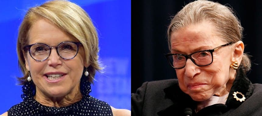 Cover Image for Katie Couric Admits Cutting Justice Ginsburg Response