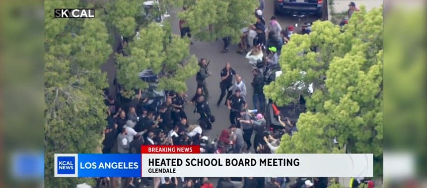 Cover Image for WATCH: Antifa Riot Breaks Out at Glendale School Board Meeting