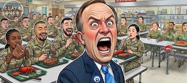 Cover Image for Left Freaks Out Over Hegseth’s Steak & Lobster for Troops – Real Scandal: Their Contempt for Military!