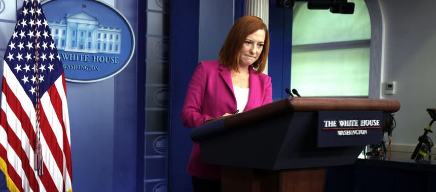 Cover Image for Psnarky Psaki Dismisses Question About Pregnant Illegals