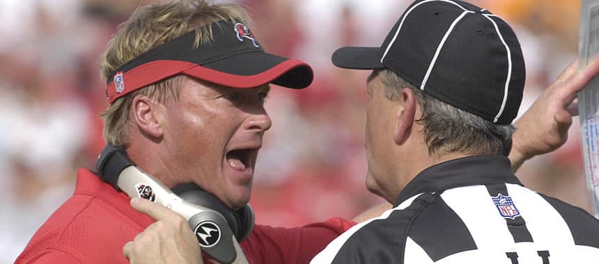 Cover Image for Hypocrite Bucs Remove Gruden from Ring of Honor